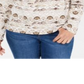 Karen Scott Women's Watercolor Scoop-Neck Top New Khaki Size XL