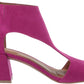 Kenneth Cole Reaction Women's Mix Cut Out T-Strap Heeled Sandal Purple Size 5 M