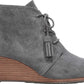 Dr. Scholl's Women's Dakota Wedge Booties Shoes Gray Size 8 W