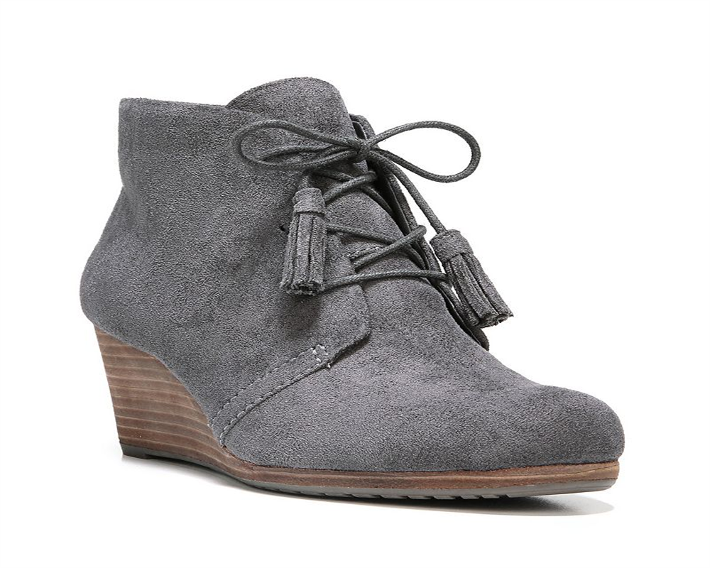 Dr. Scholl's Women's Dakota Wedge Booties Shoes Gray Size 8 W