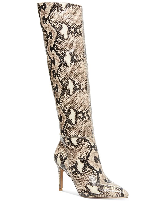 Steve Madden Women's Kimari Slouch Pointed Toe Knee High Fashion Boot White Size 10 M