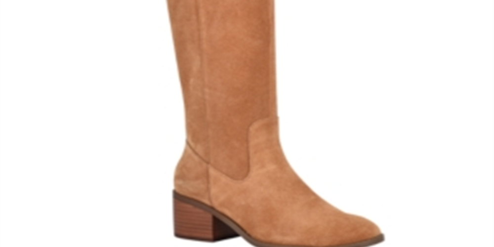 Marc Fisher Women's Rela Wide Calf Riding Boots Brown Size 9.5 W