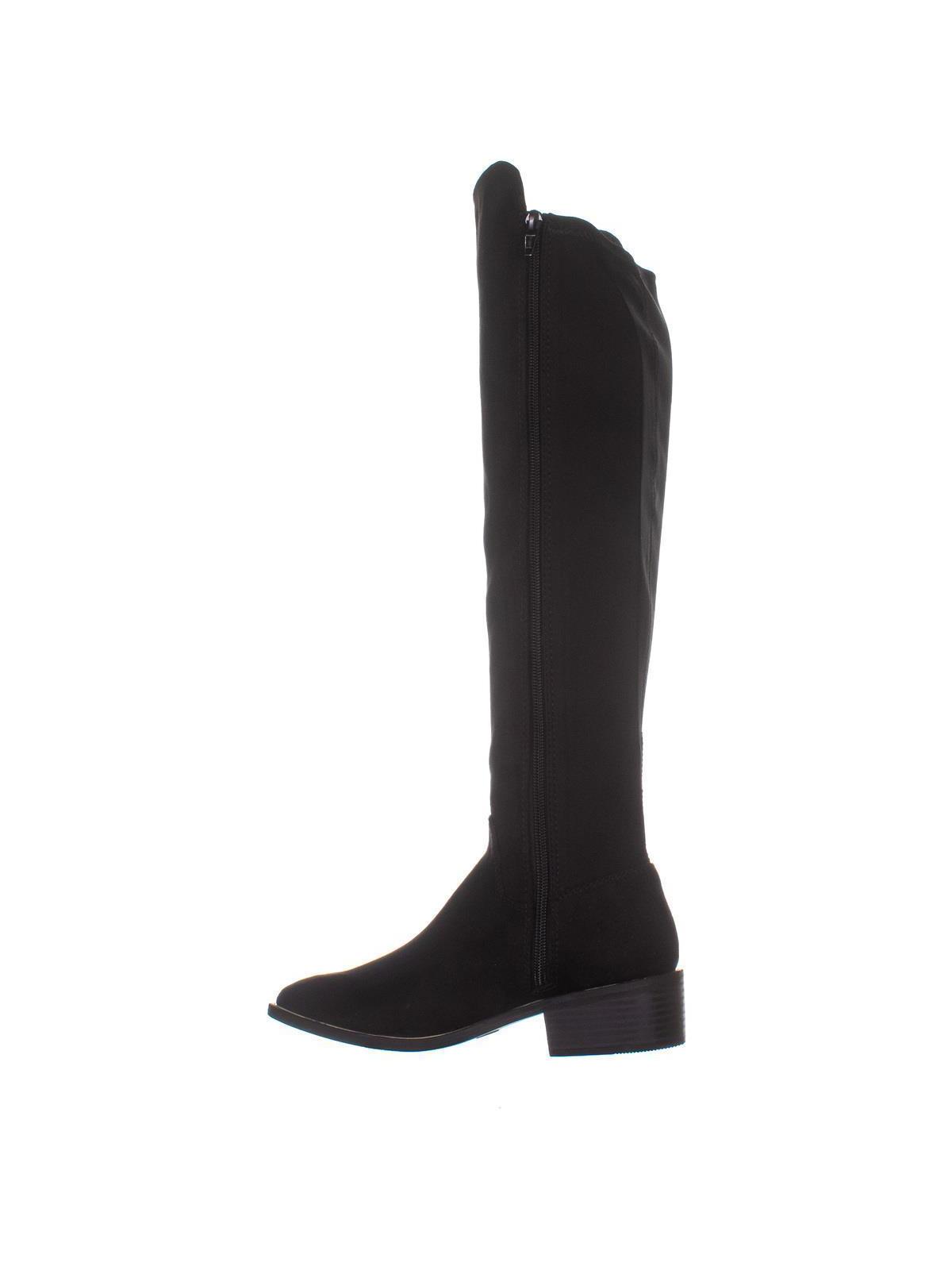Material Girl Women's Darcell Round Toe Over Knee Riding Boots Black Size 9.5M