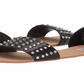 Steven Madden Women's Corey-s Flat Sandal Black Size 9.5