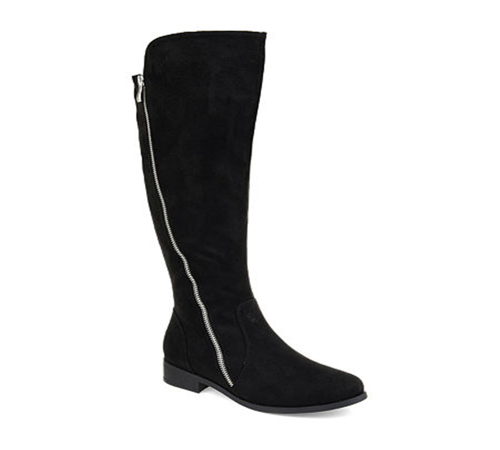 Journee Collection Women's Kerin Wide Calf Boot Black Size 7
