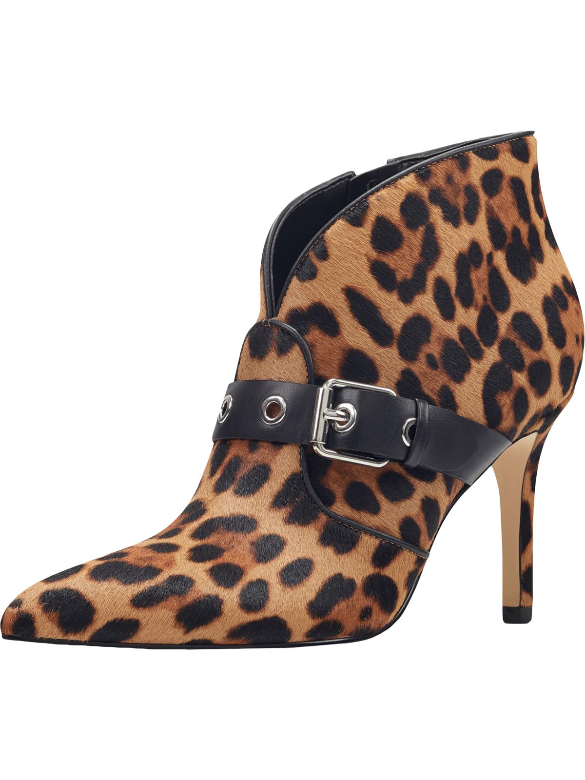 Nine West Women's Jax Calf Hair Booties Shoes Brown Size 10 M