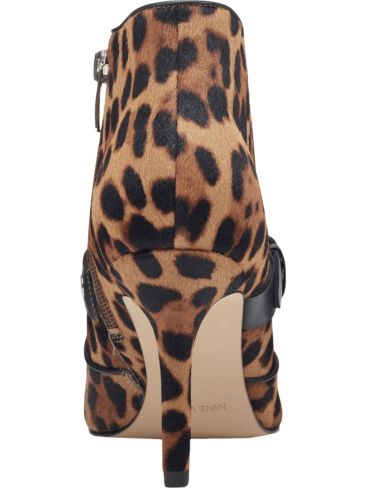 Nine West Women's Jax Calf Hair Booties Shoes Brown Size 10 M