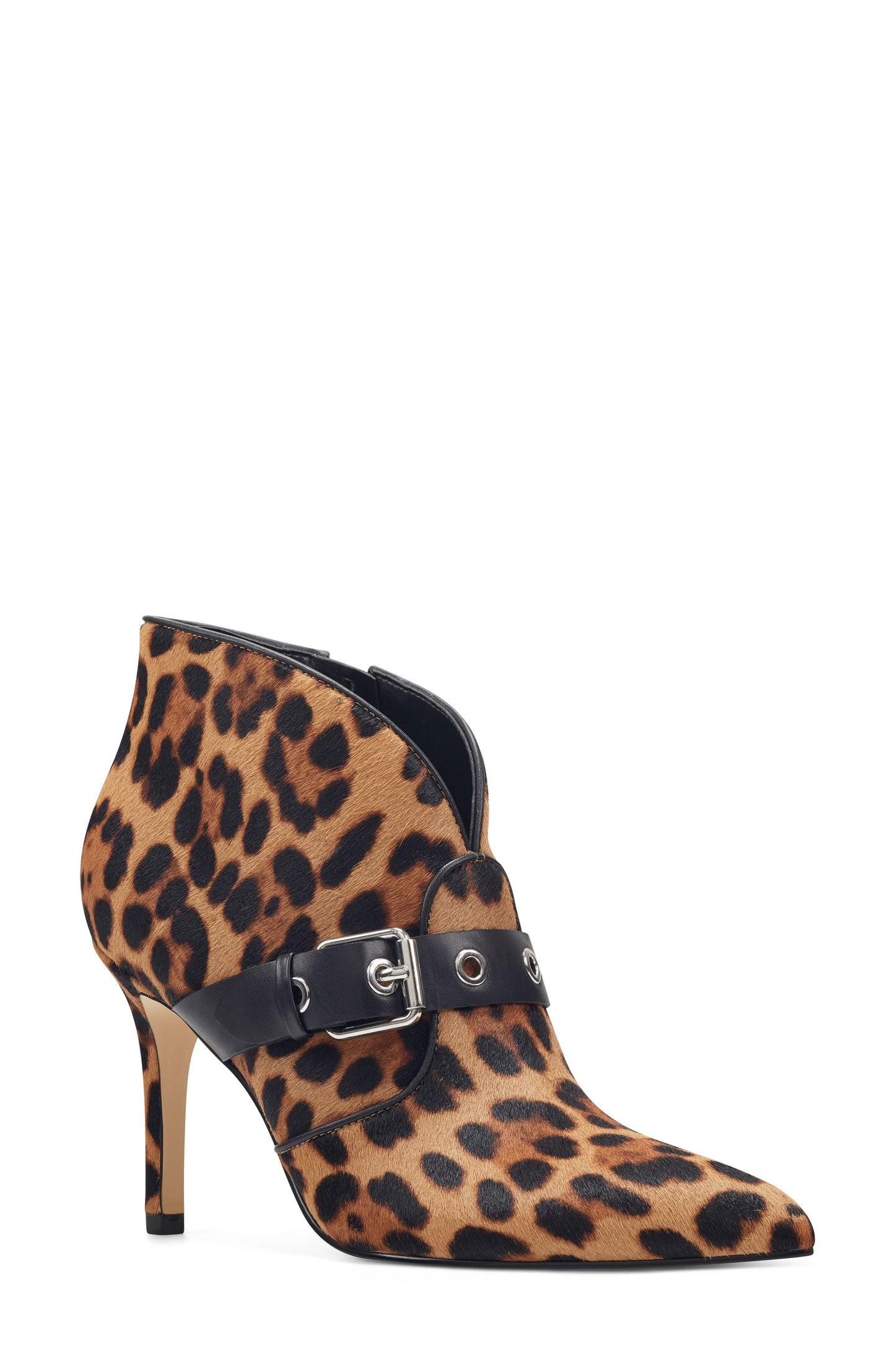 Nine West Women's Jax Calf Hair Booties Shoes Brown Size 10 M