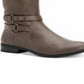 Style & Co Women's Kindell Faux Leather Round Toe Riding Boots Dark Gray Size -9.5M