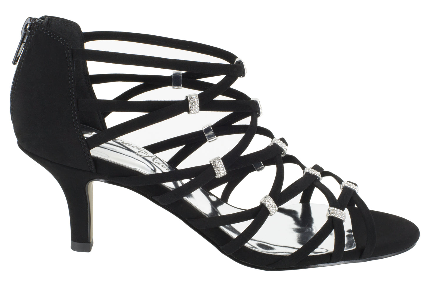 Easy Street Women's Nightingale Sandal Black Size 12 M