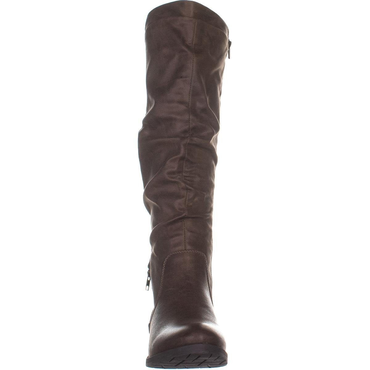 Baretraps Women's Yulissa Almond Toe Knee High Fashion Boots Brown Size 6.5 M