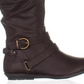 White Mountain Women's Fairfield Almond Toe Mid Calf Riding Boots Brown Size 6.5 M