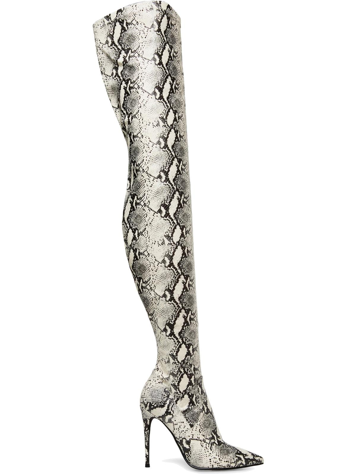 Steven Madden Women's Dominique Thigh High Over the Knee Boots Grey Size 6.5 M