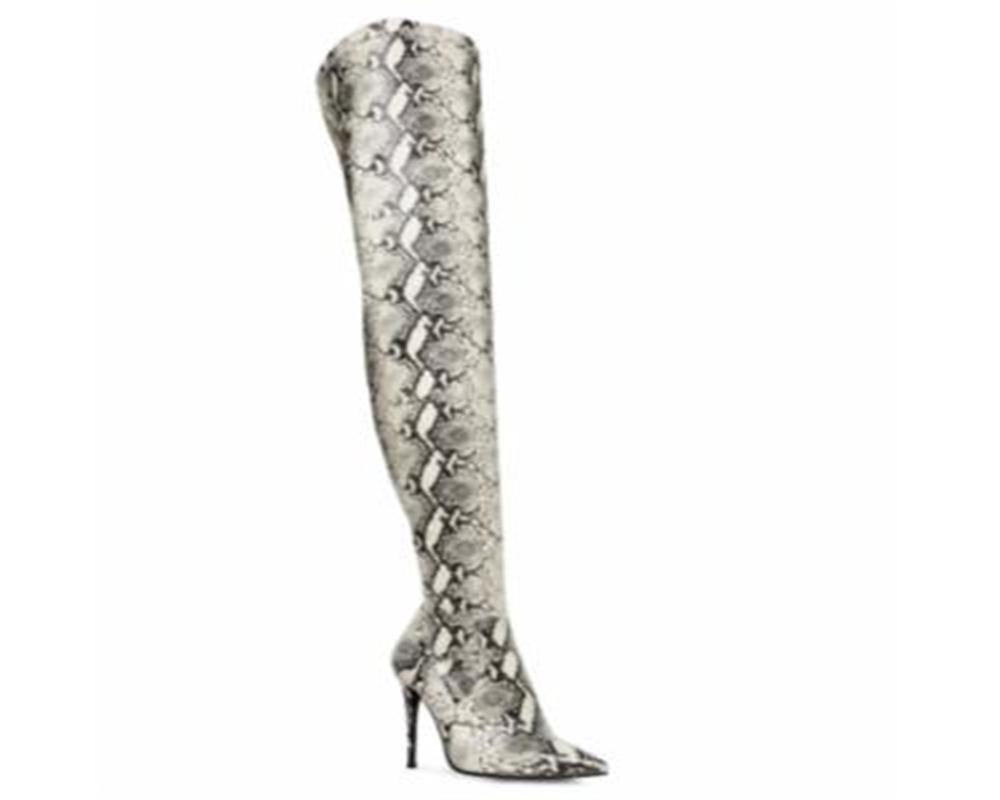 Steven Madden Women's Dominique Thigh High Over the Knee Boots Grey Size 6.5 M