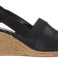 Ralph Lauren Women's Helma Espadrille Wedge Sandal Black Size 10 B