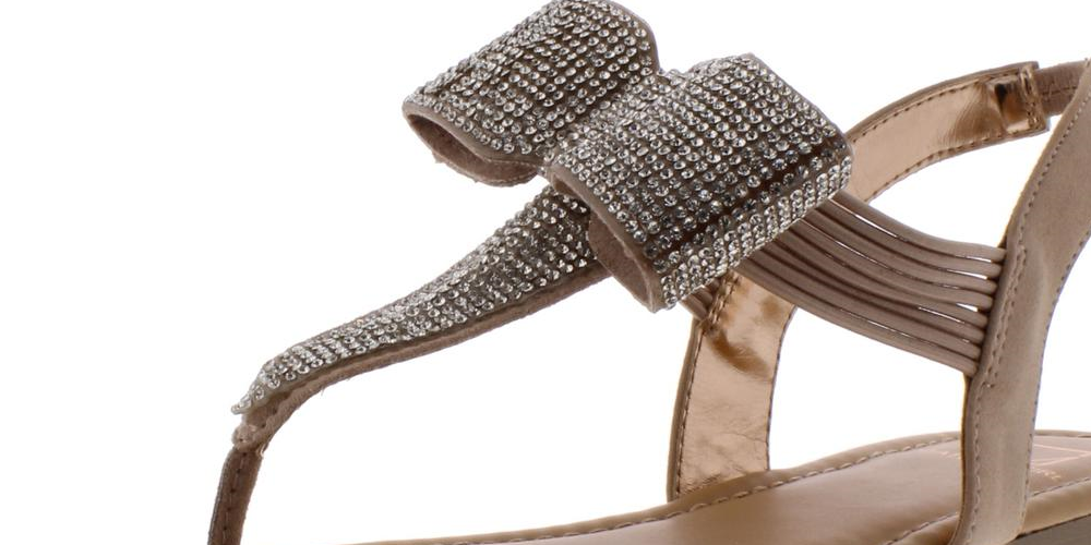 Material Girl Women's Seana Fabric Open Toe Special Occasion Slingback Sandals Brown Size 6 M