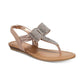 Material Girl Women's Seana Fabric Open Toe Special Occasion Slingback Sandals Brown Size 6 M