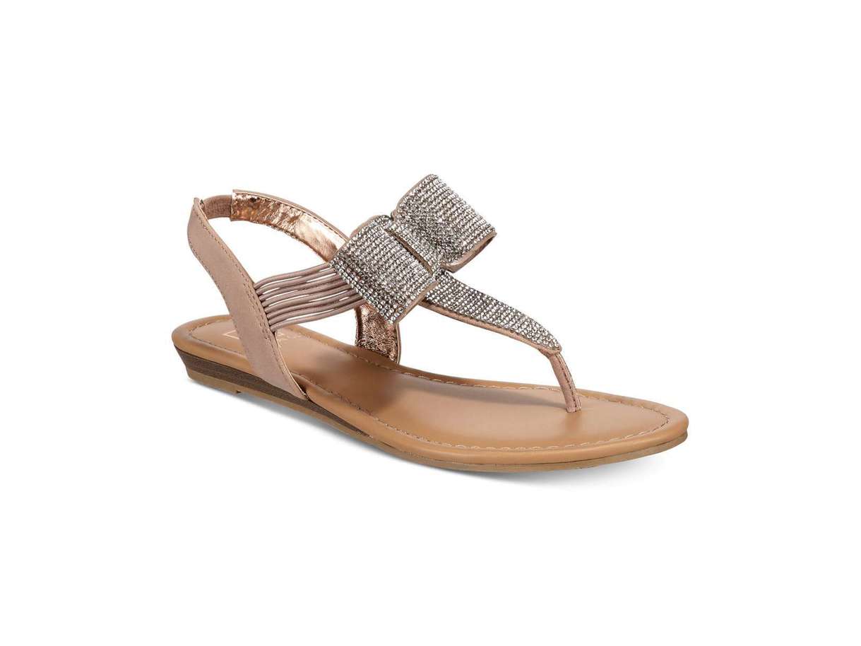 Material Girl Women's Seana Fabric Open Toe Special Occasion Slingback Sandals Brown Size 6 M