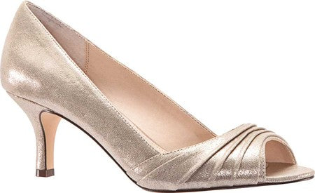 Nina Women's Chezare Open Toe Pump Brown Size 9.5 M