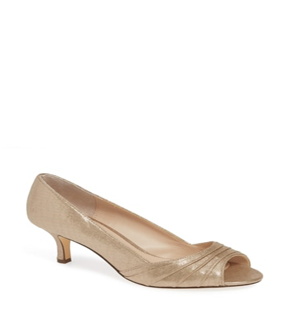 Nina Women's Chezare Open Toe Pump Brown Size 9.5 M