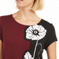 Alfani Women's Printed Top Purple Size M