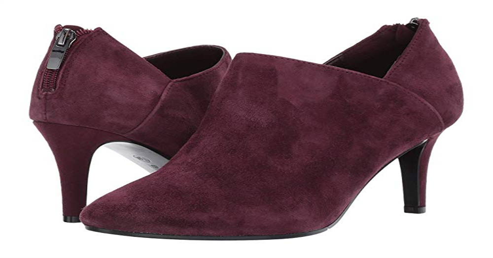 Bandolino Women's Dawn Leather Almond Toe Ankle Fashion Boots Red Size 9 M