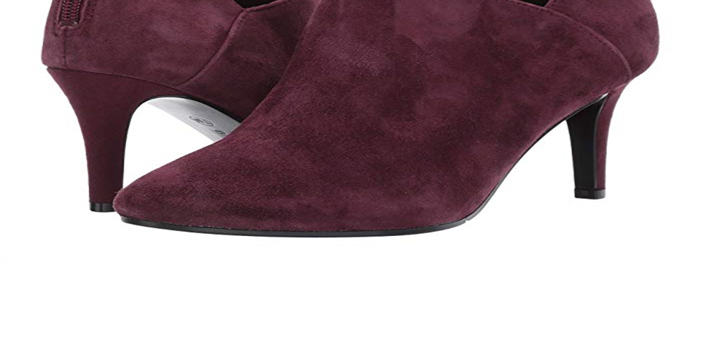 Bandolino Women's Dawn Leather Almond Toe Ankle Fashion Boots Red Size 9 M
