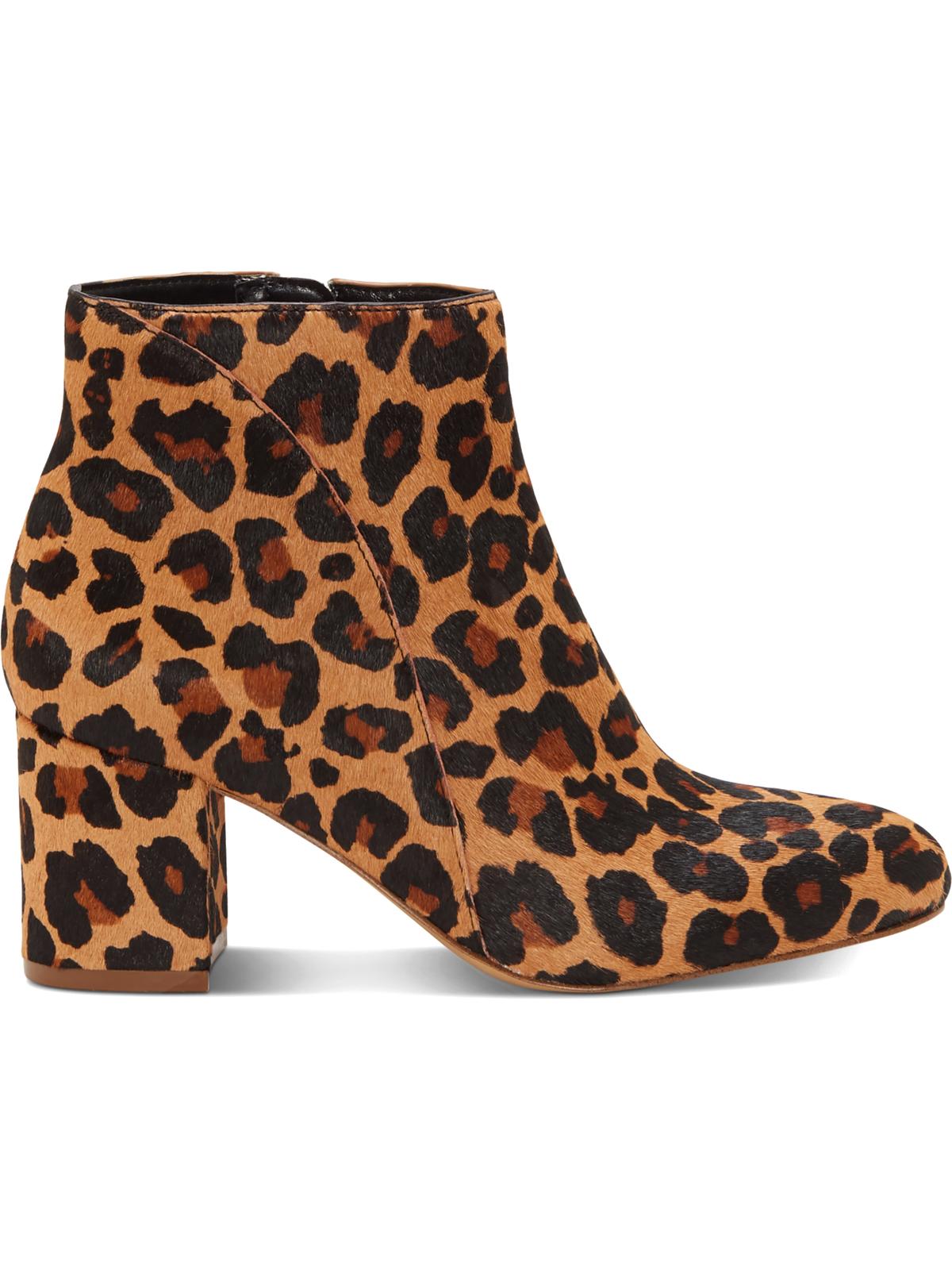 INC International Concepts Women's Floriann Calf Hair Animal Print Ankle Boots Brown Size 5.5 M
