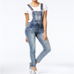 Dollhouse Juniors' Skinny Denim Overalls Blizzard Blue Size 5