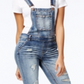 Dollhouse Juniors' Skinny Denim Overalls Blizzard Blue Size 5