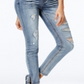 Dollhouse Juniors' Skinny Denim Overalls Blizzard Blue Size 5