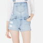 Dollhouse Juniors' Cuffed Denim Shortalls  Blue Size 15