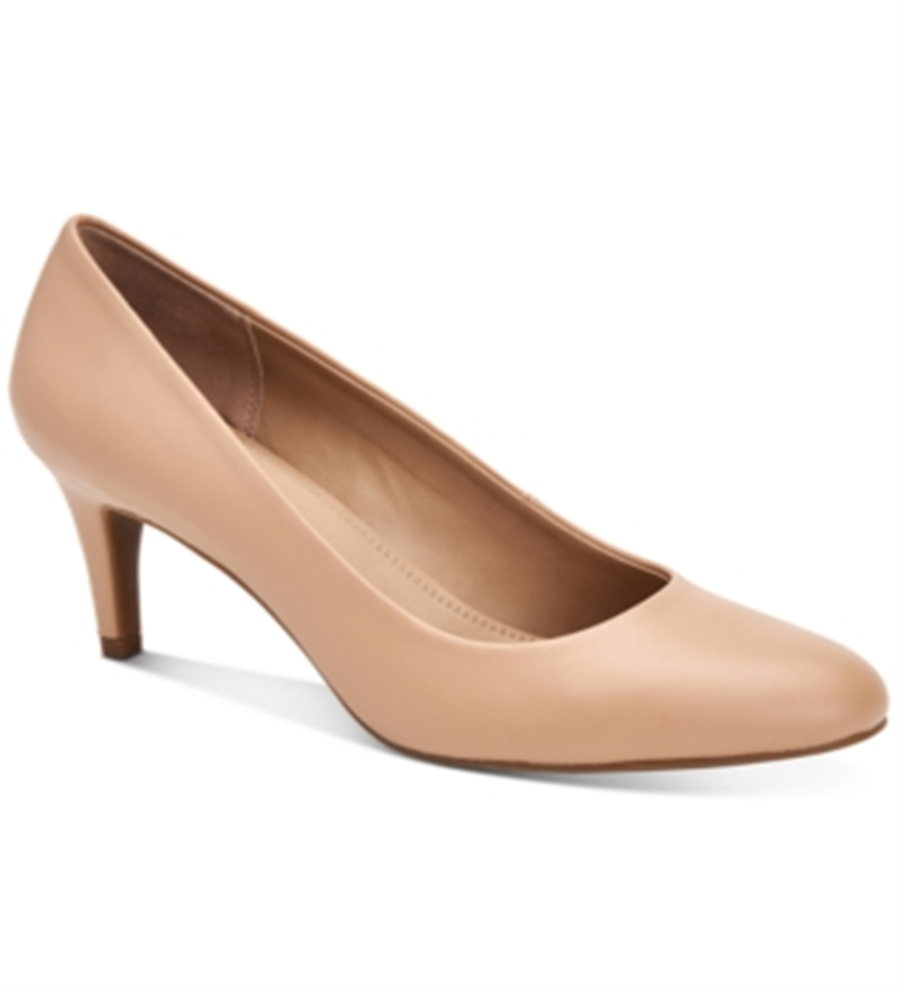 Charter Club Women's Padiee Round Toe Classic Pumps Nude Size 7.5M