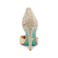 Betsey Johnson Women's Snake Yara Pumps Gold Size 7 M