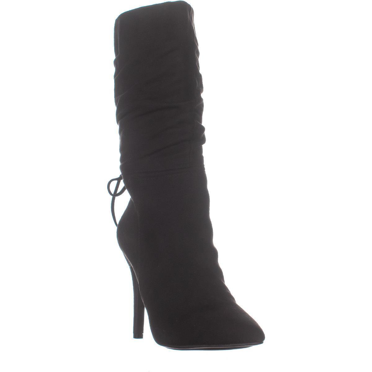 Zigi Soho Women's Jeenie Fabric Pointed Toe Mid Calf Fashion Boots Black Size 7 M