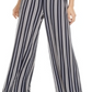 Bar III Women's Ruffle Trim Striped Jumpsuit Blue Size S