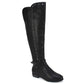 Rialto Women's Ferrell Leather Almond Toe Knee High Smooth Black Size 7.5 M