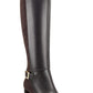 Bandolino Women's Buckle Accent Cushioned Bilya Almond Toe Block Heel Zip up Leather Heeled Boots Dark Brown Size 8 M