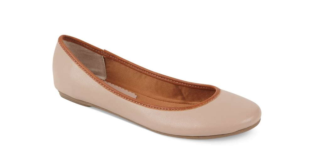 American Rag Women's Cellia Metallic Distressed Ballet Flats -Brown Size 5 M