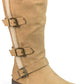 White Mountain Women's Santell Tall Buckle Boot Brown Size 6 M