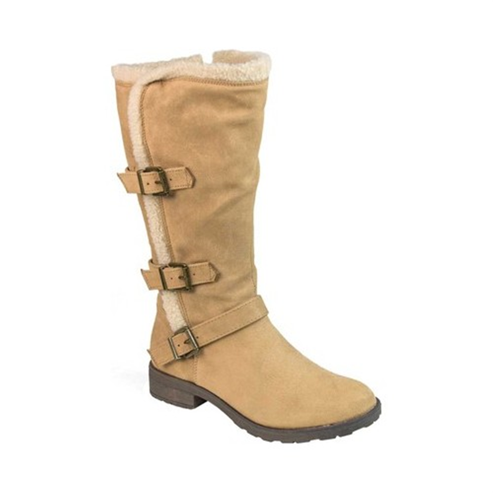 White Mountain Women's Santell Tall Buckle Boot Brown Size 6 M