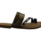 Rock & Candy Women's Billyne Fabric Open Toe Casual Slide Sandals Black Size 7.5 M