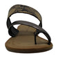 Rock & Candy Women's Billyne Fabric Open Toe Casual Slide Sandals Black Size 7.5 M