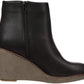 Kensie Women's Hatley Wedge Booties Black Size 7