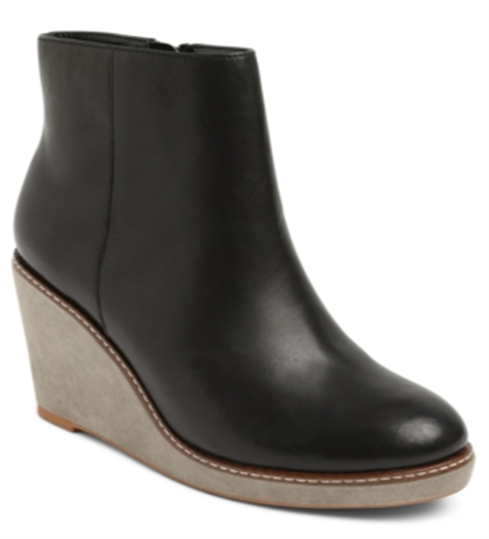 Kensie Women's Hatley Wedge Booties Black Size 7