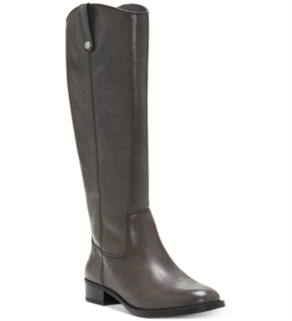 INC International Concepts Women's Fawne Leather Knee High Riding Boots Brown Size 7 M