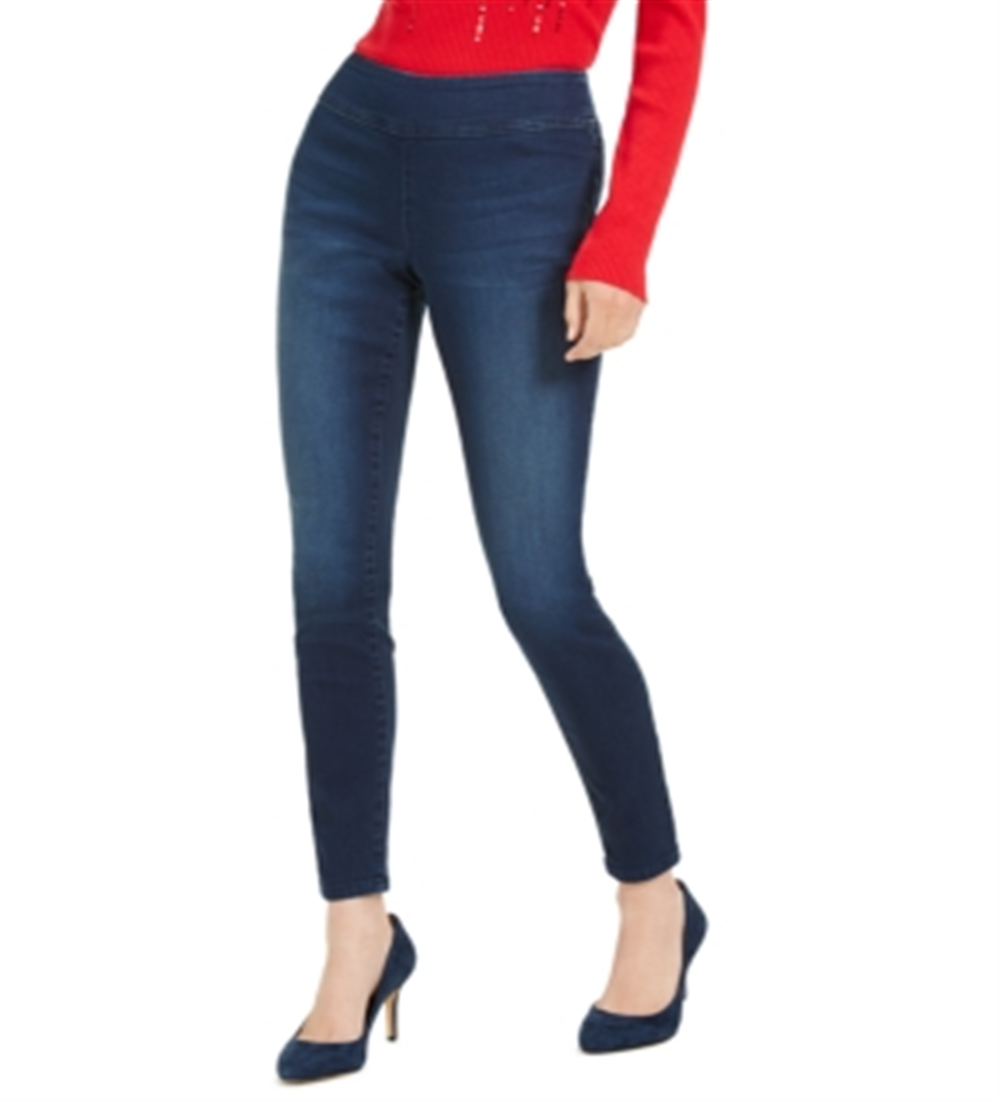 INC International Concepts Women's Pull on Denim Jeggings Blue Size 6