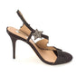 INC International Concepts Women's Renita Fabric Open Toe Special Occasion Slingback Sandals Black  Size 9.5M