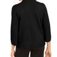 JM Collection Women's Holiday Party Brooch Cardigan Deep Black Size Small
