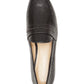 Enzo Angiolini महिलाओं के टैज़लिन लेदर क्लोज्ड टो लोफर्स, काले रंग के, साइज़ 7 M